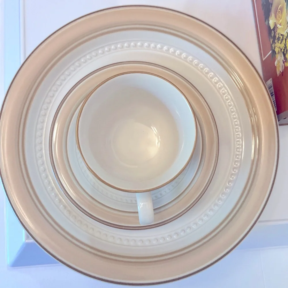Vintage 3-Piece Johann Haviland Crowning Fashion Fine Dinnerware “Tawny Willows”